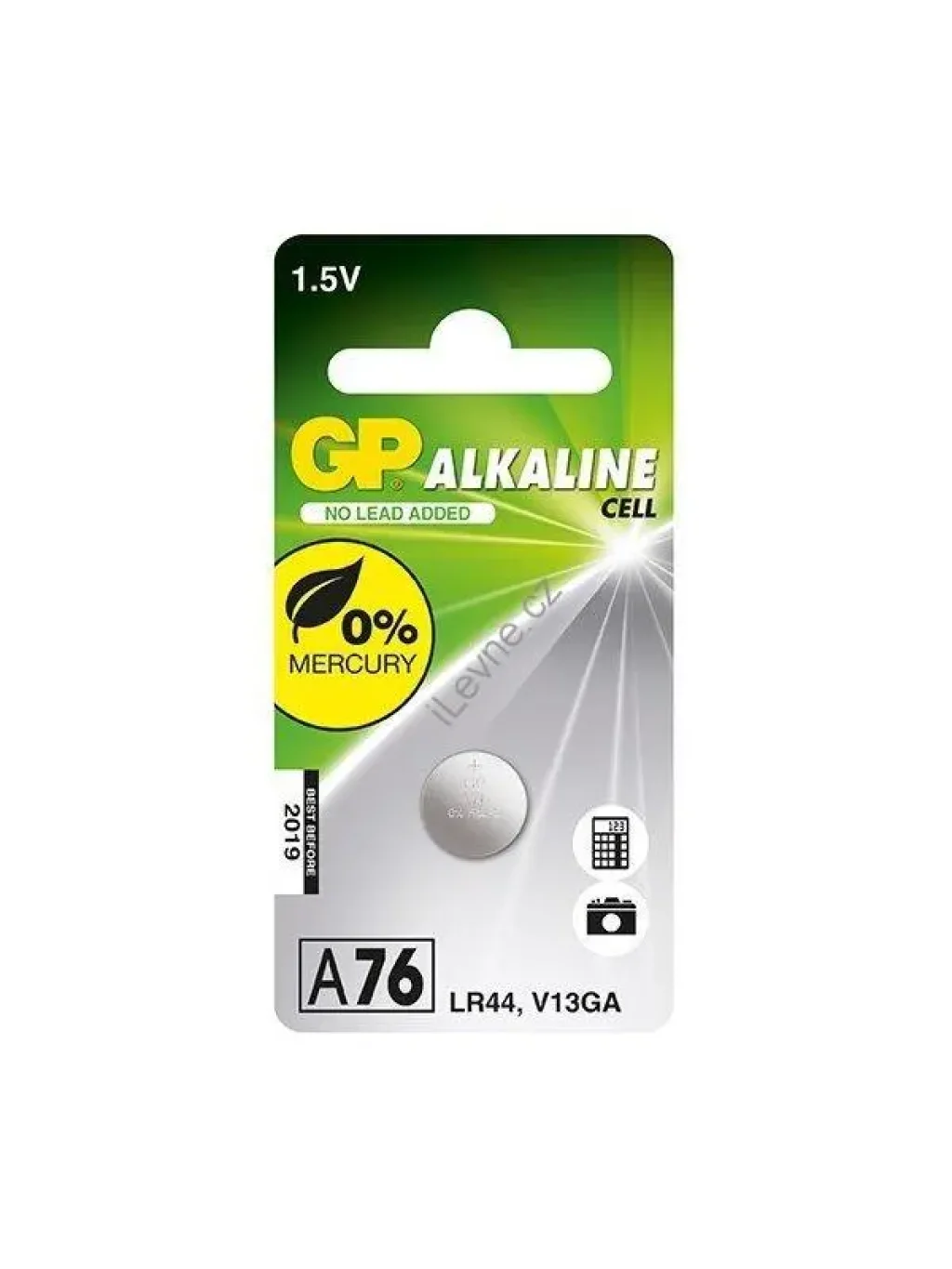 GP alkalická baterie 1,5V LR44 (A76, 11.6 x 5.4 mm) 1ks blistr