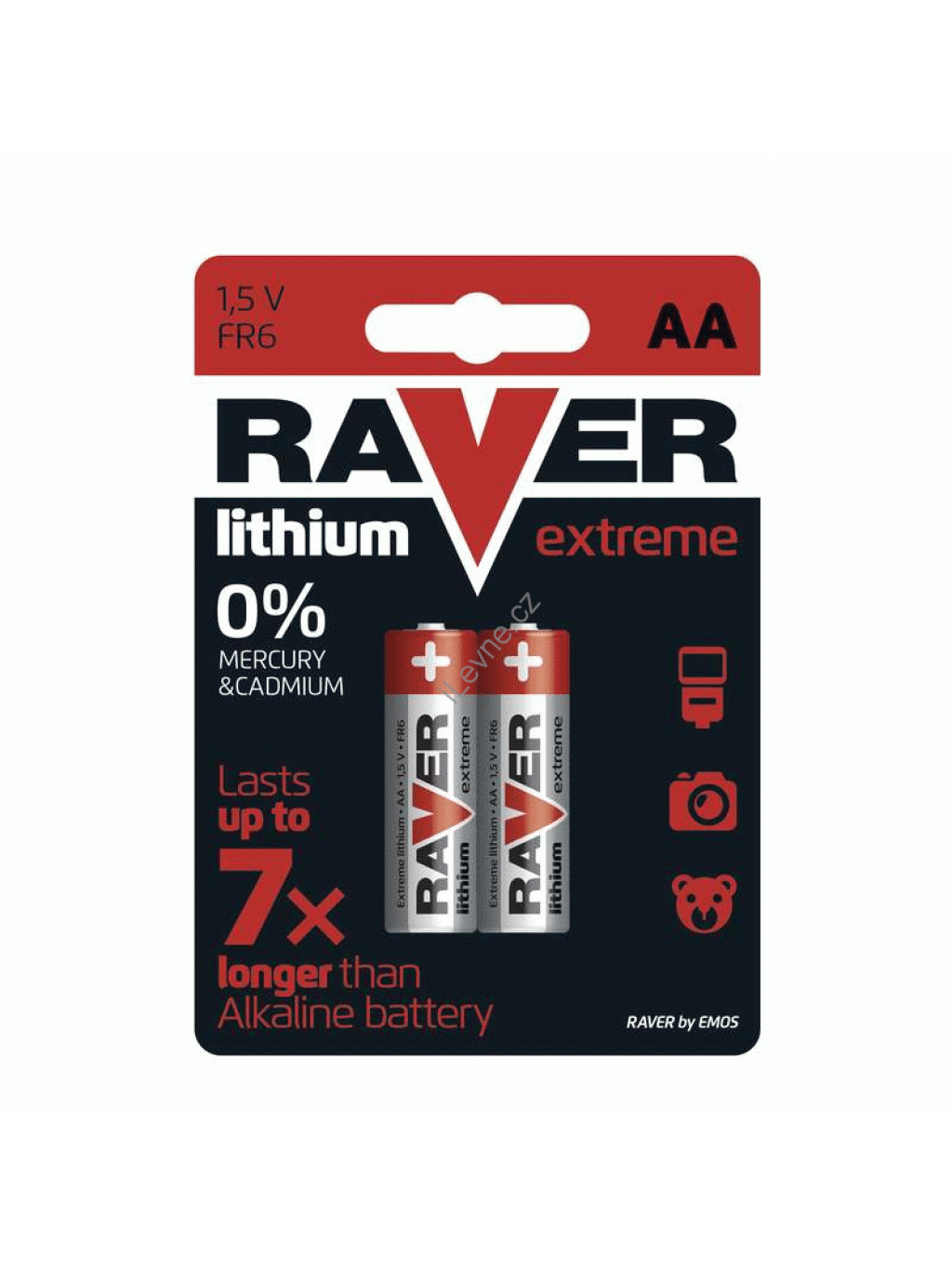 GP lithiová baterie 1,5V RAVER AA (R6) Extreme 2ks blistr