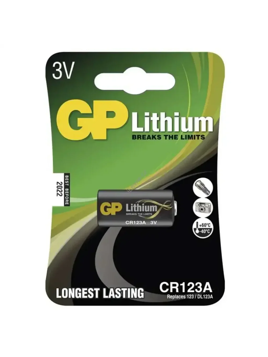 GP lithiová baterie 3V CR123A 1ks blistr