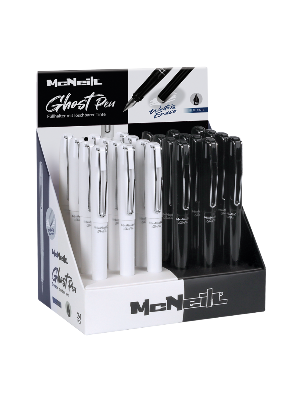gumovatelné bombičkové pero McNeill - Black & White