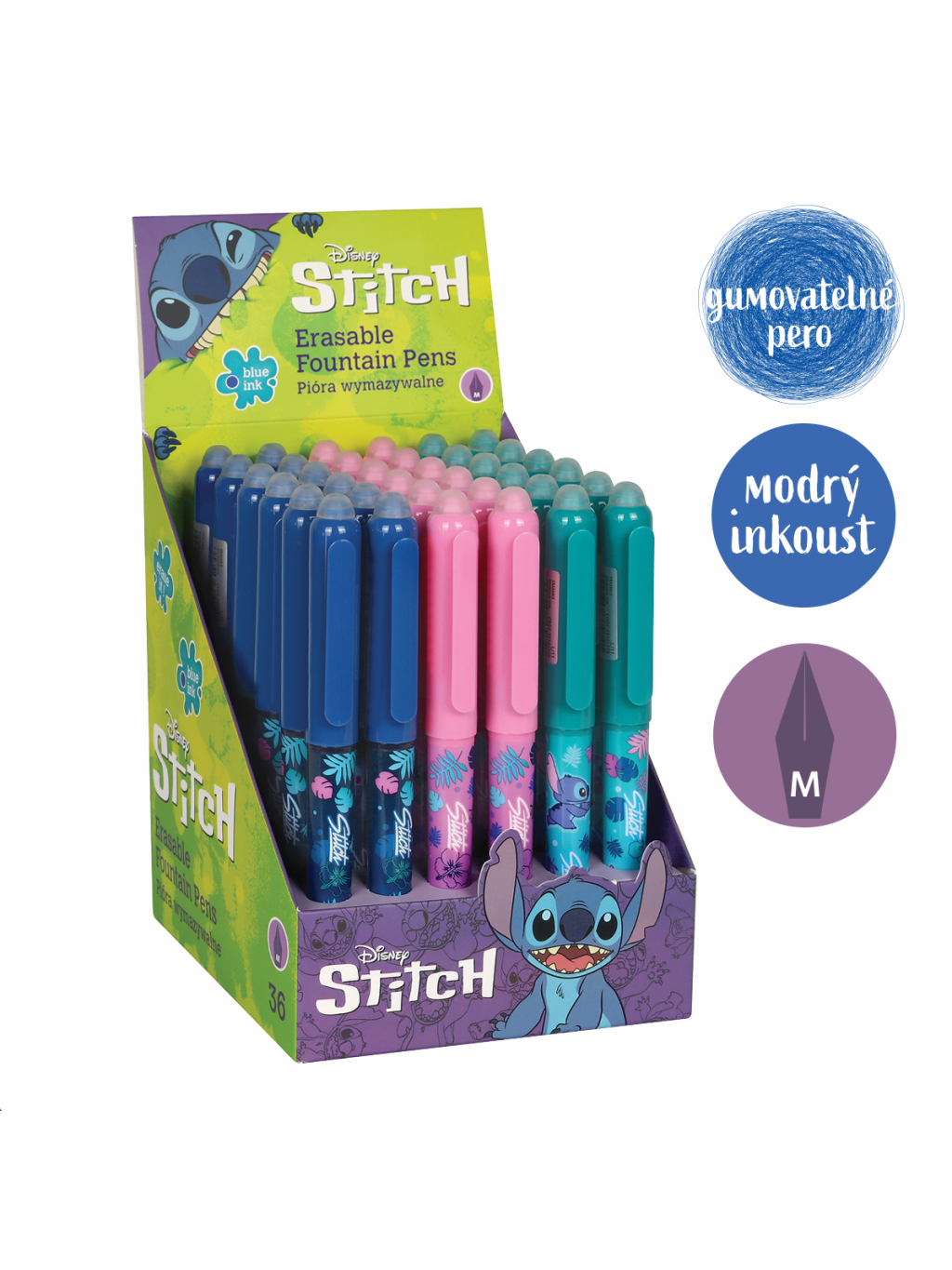 gumovatelné bombičkové pero Stitch