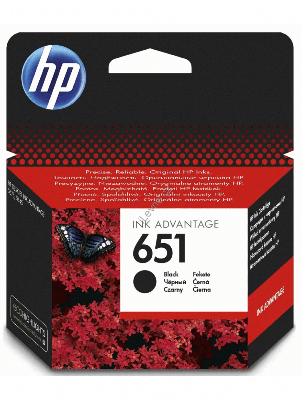 HP inkoustová kazeta 651 černá C2P10AE originál