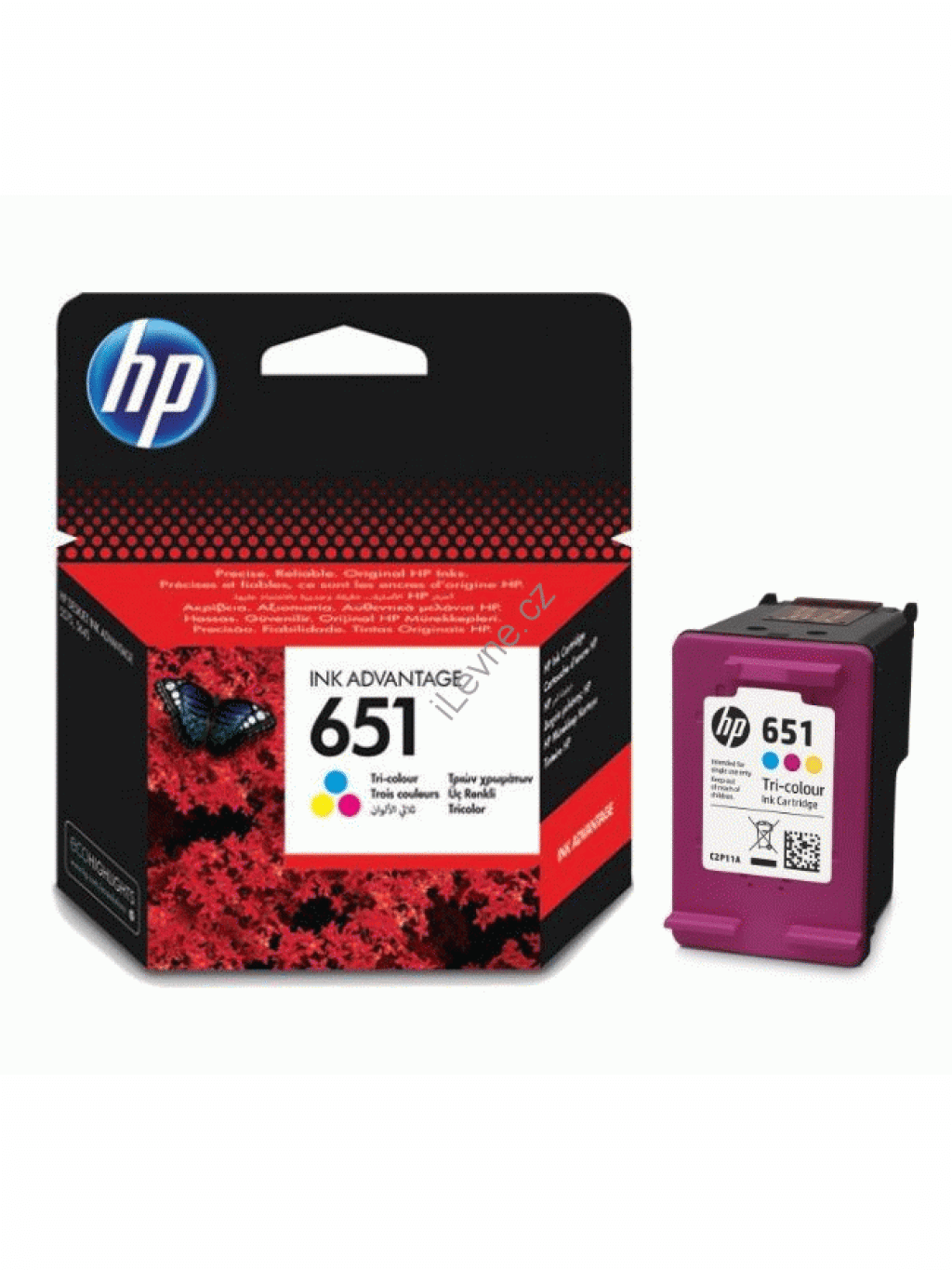 HP inkoustová kazeta 651 Tri-color C2P11AE originál