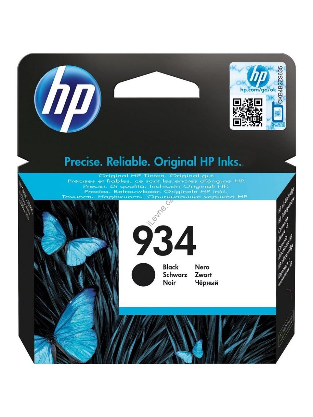HP inkoustová kazeta 934 černá C2P19AE originál