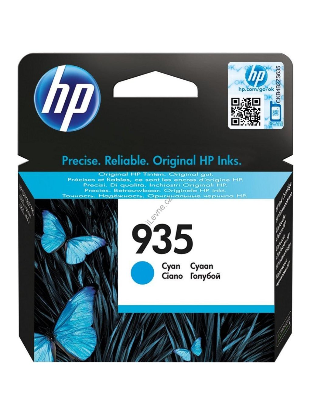 HP inkoustová kazeta 935 azurová C2P20AE originál
