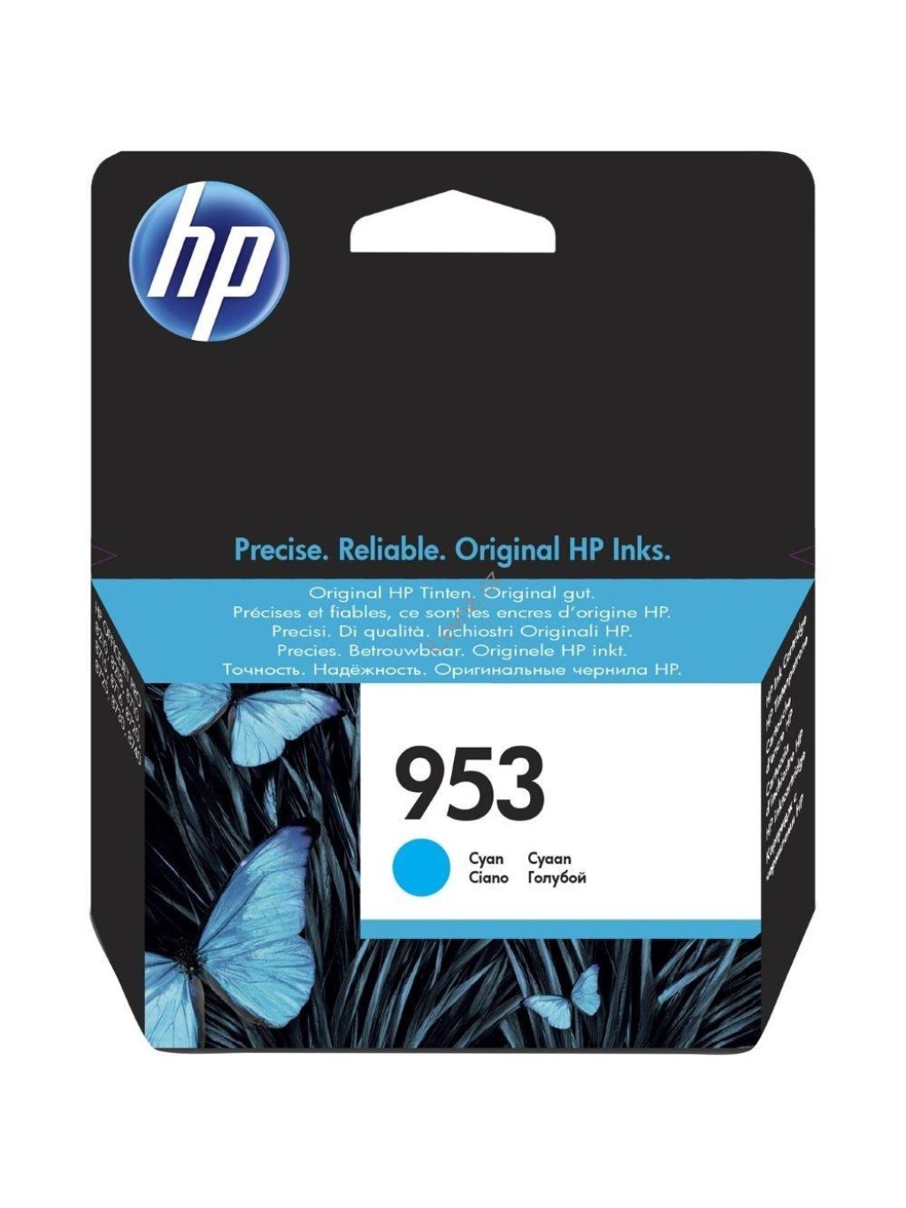 HP inkoustová kazeta 953 azurová F6U12AE originál