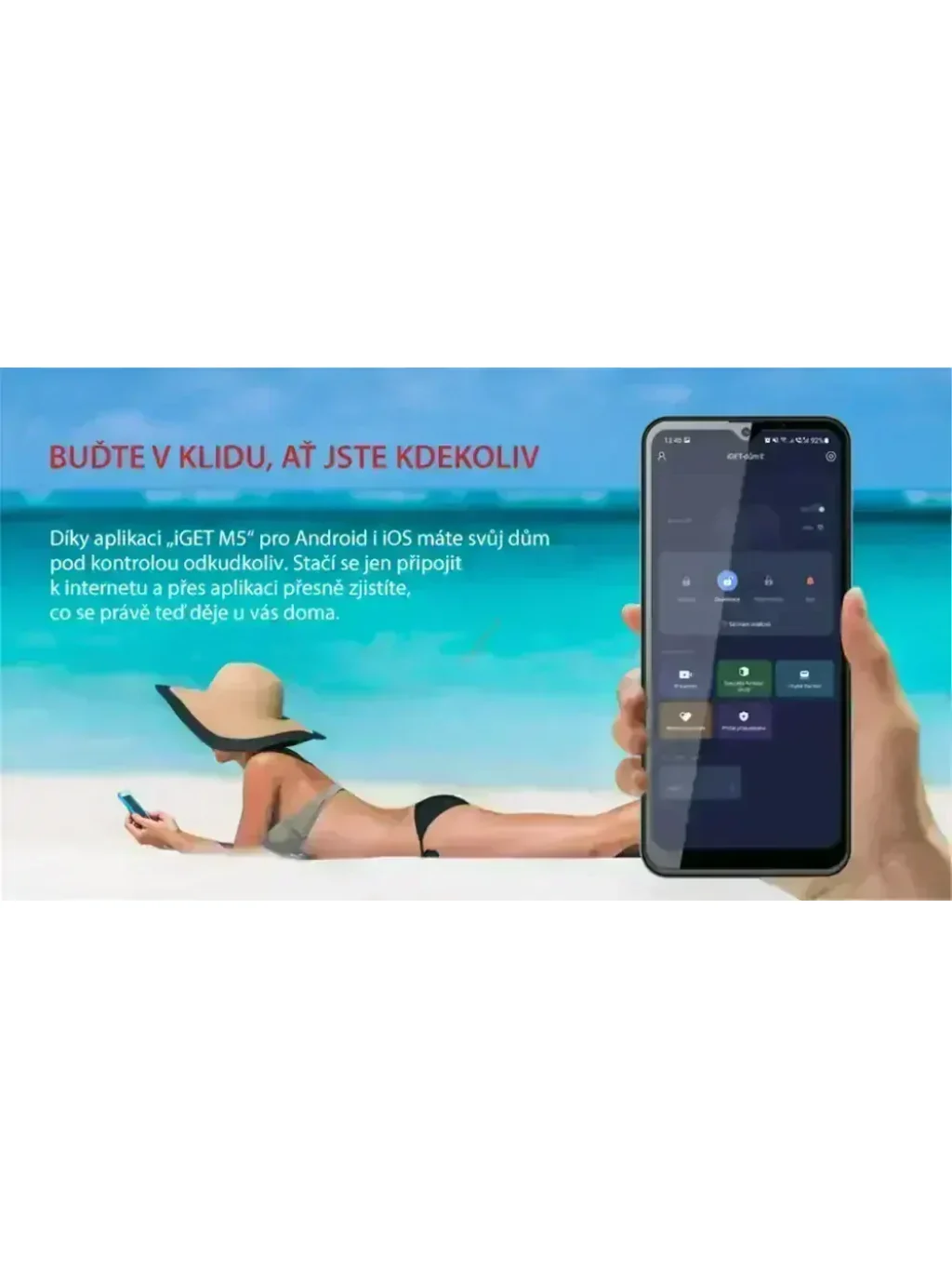 iGET SECURITY M5-4G Premium - Inteligentní 4G/WiFi/LAN alarm, ovládání kamer a zásuvek, Android, iOS