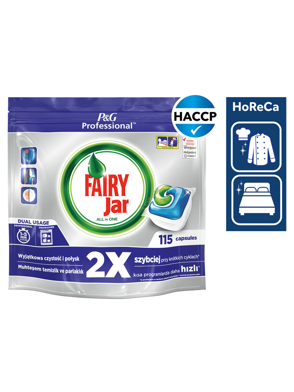 Jar P&G Professional All In One Kapsle do myčky 1x115ks