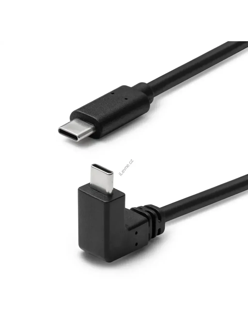Kabel MicroConnect USB-C 3.2 Gen2, černý, 1m s úhlovou koncovkou