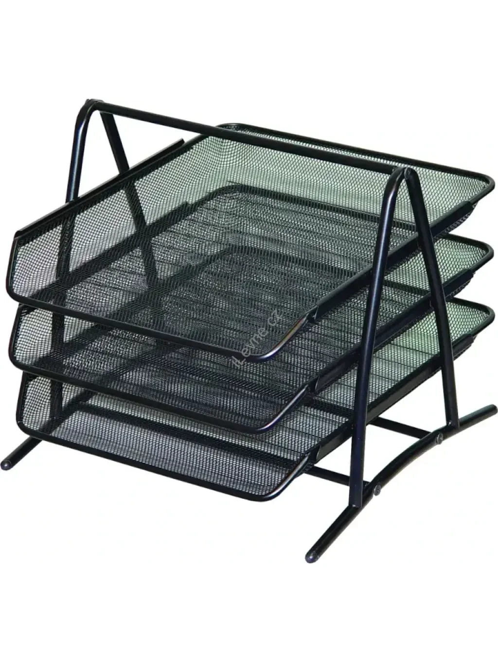 kancelářský odkladač Office Set, A4, kov, černý