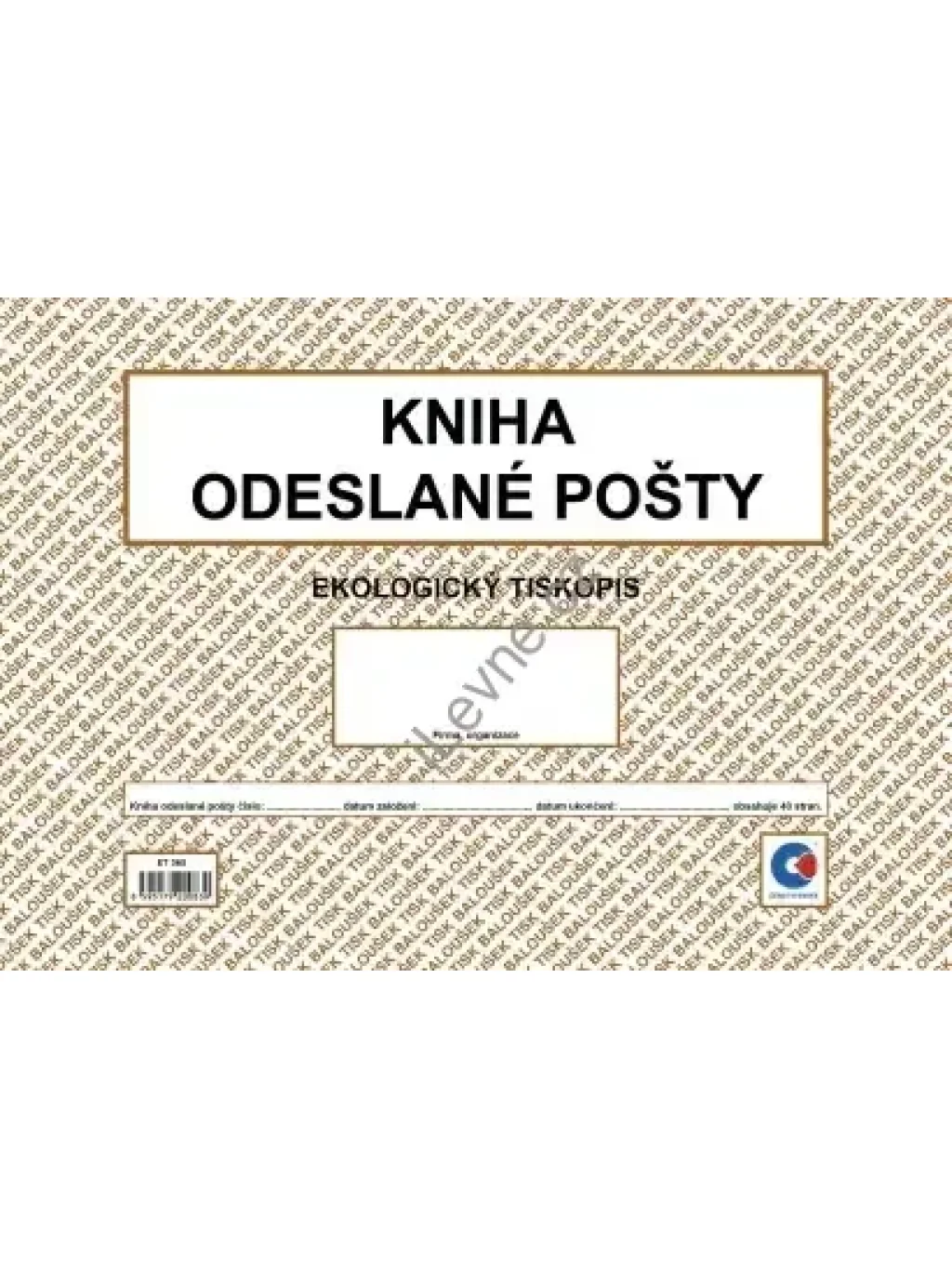 Kniha odeslané pošty Baloušek ET 360