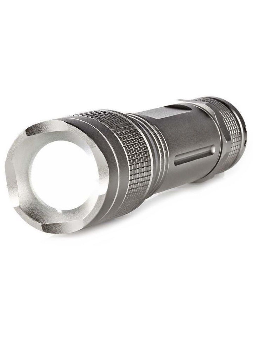 LED svítilna/ napájení z baterie/ 4,5 V DC/ 5 W/ 330 lm/ dosah 200 m/ šedá