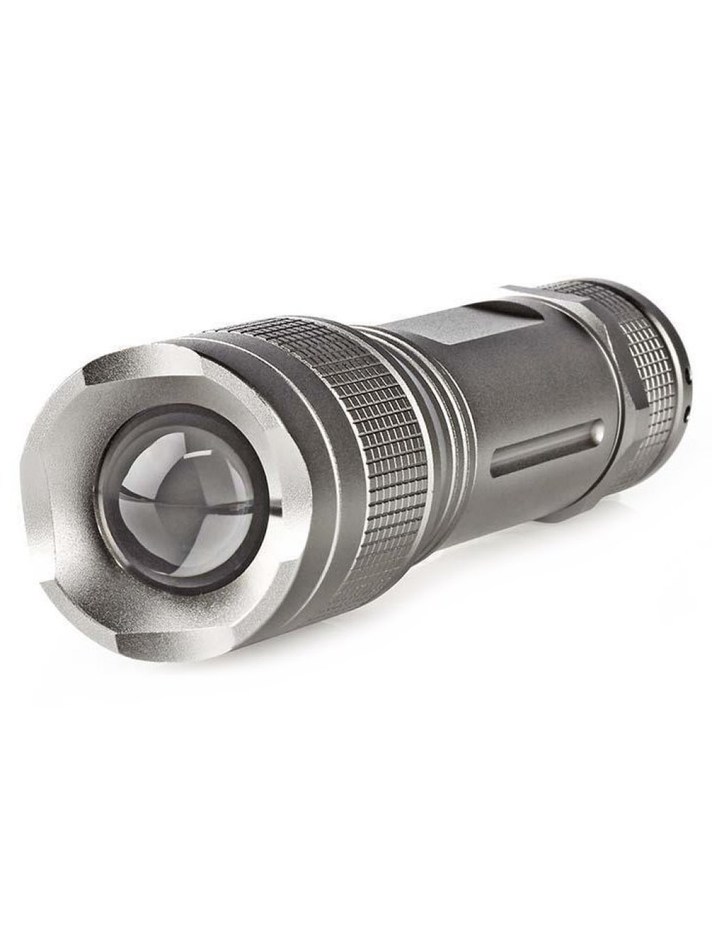 LED svítilna/ napájení z baterie/ 4,5 V DC/ 5 W/ 330 lm/ dosah 200 m/ šedá