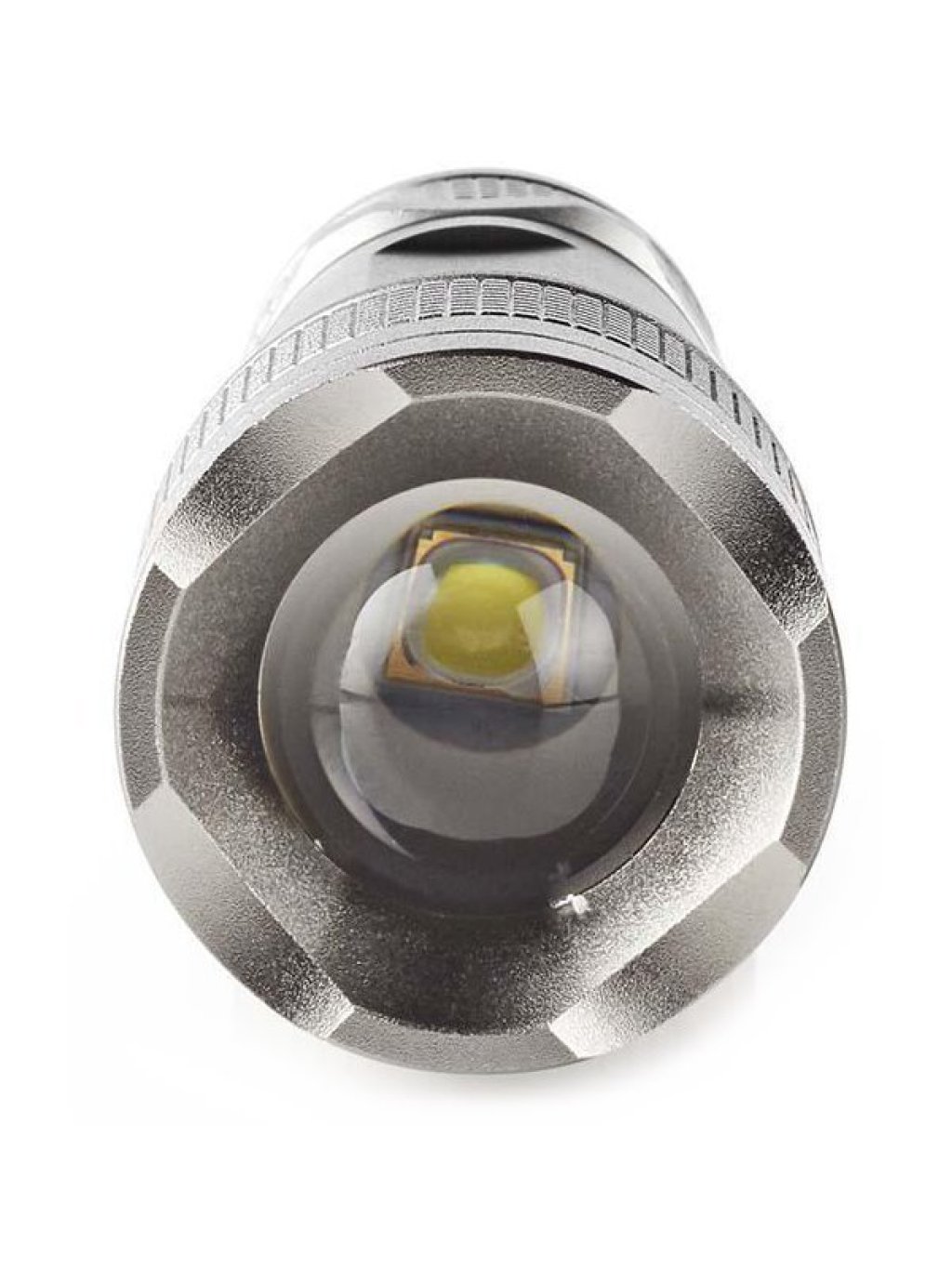 LED svítilna/ napájení z baterie/ 4,5 V DC/ 5 W/ 330 lm/ dosah 200 m/ šedá