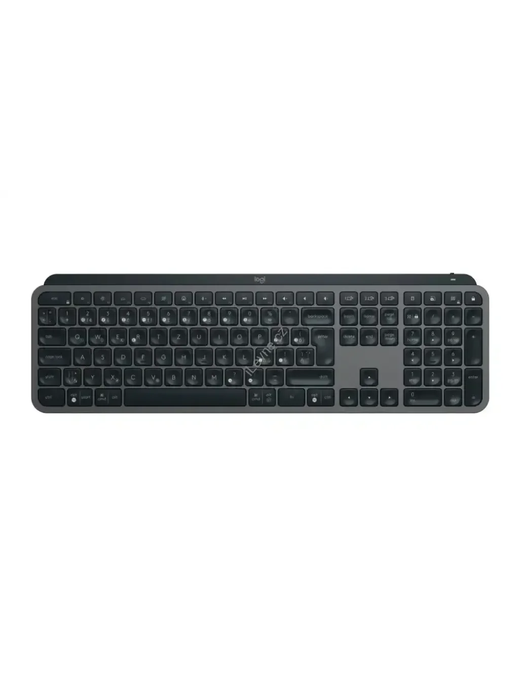 Logitech klávesnice MX Keys S/ bezdrátová/ Bluetooth/ USB-C/ CZ-SK layout/ grafitová