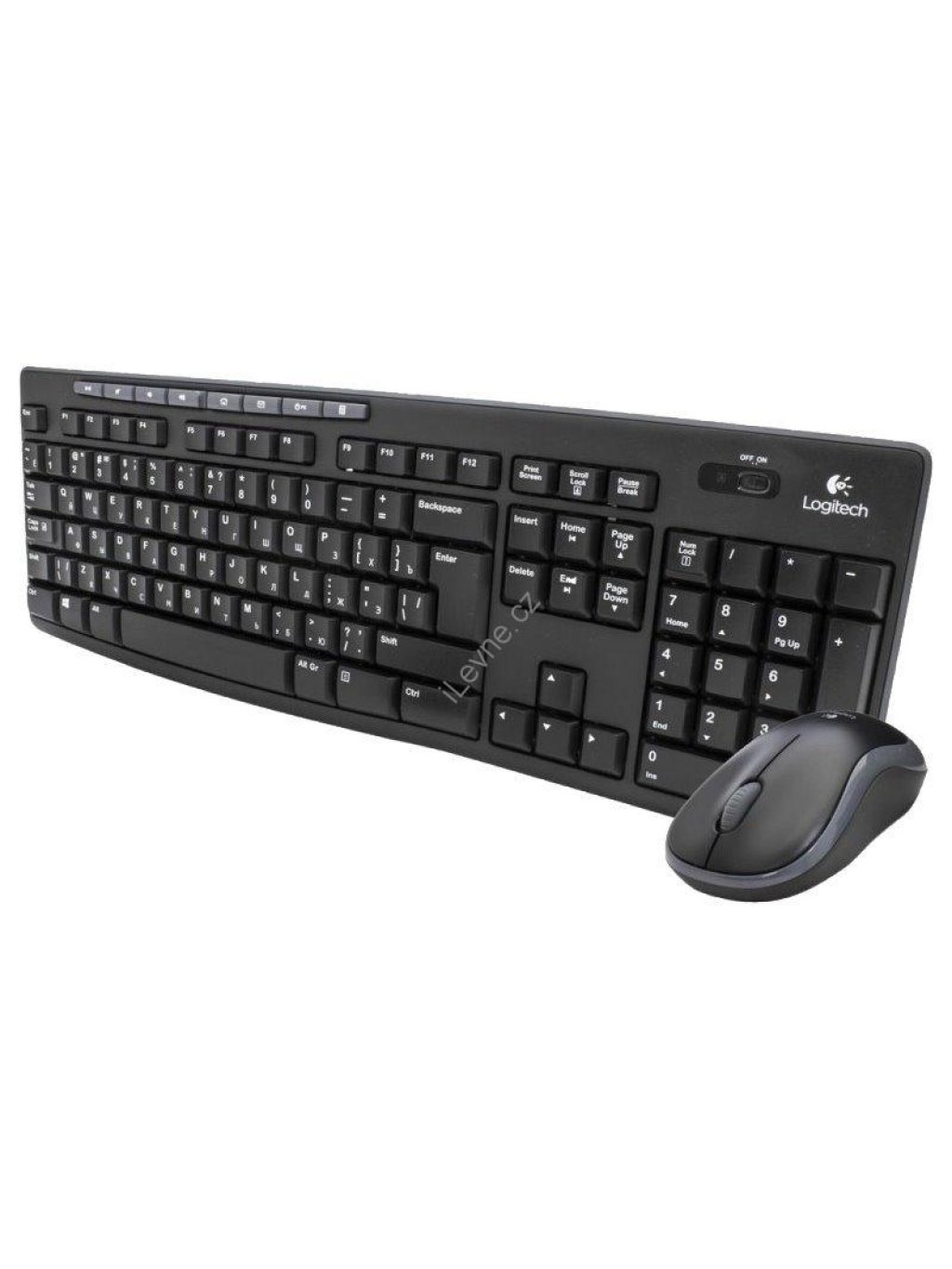 Logitech set MK270/ Bezdrátová klávesnice + myš/ 2.4GHz/ USB přijímač/ CZ/ černý