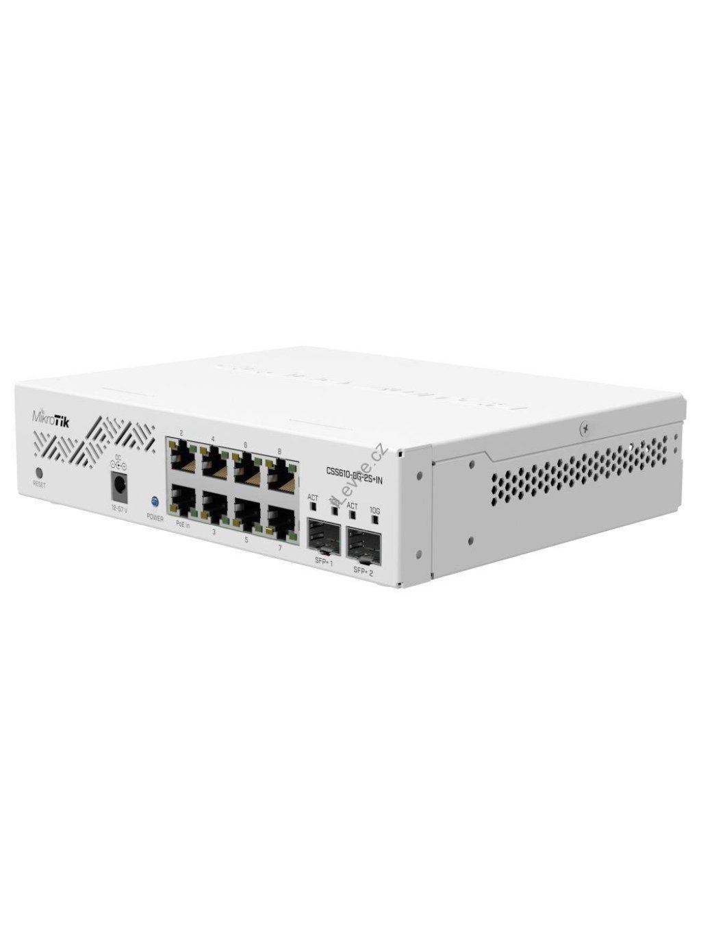 Mikrotik managed Switch CSS610-8G-2S+IN/ 8x Gbit port/ 2x 10G SFP+/ SwOS/ zdroj