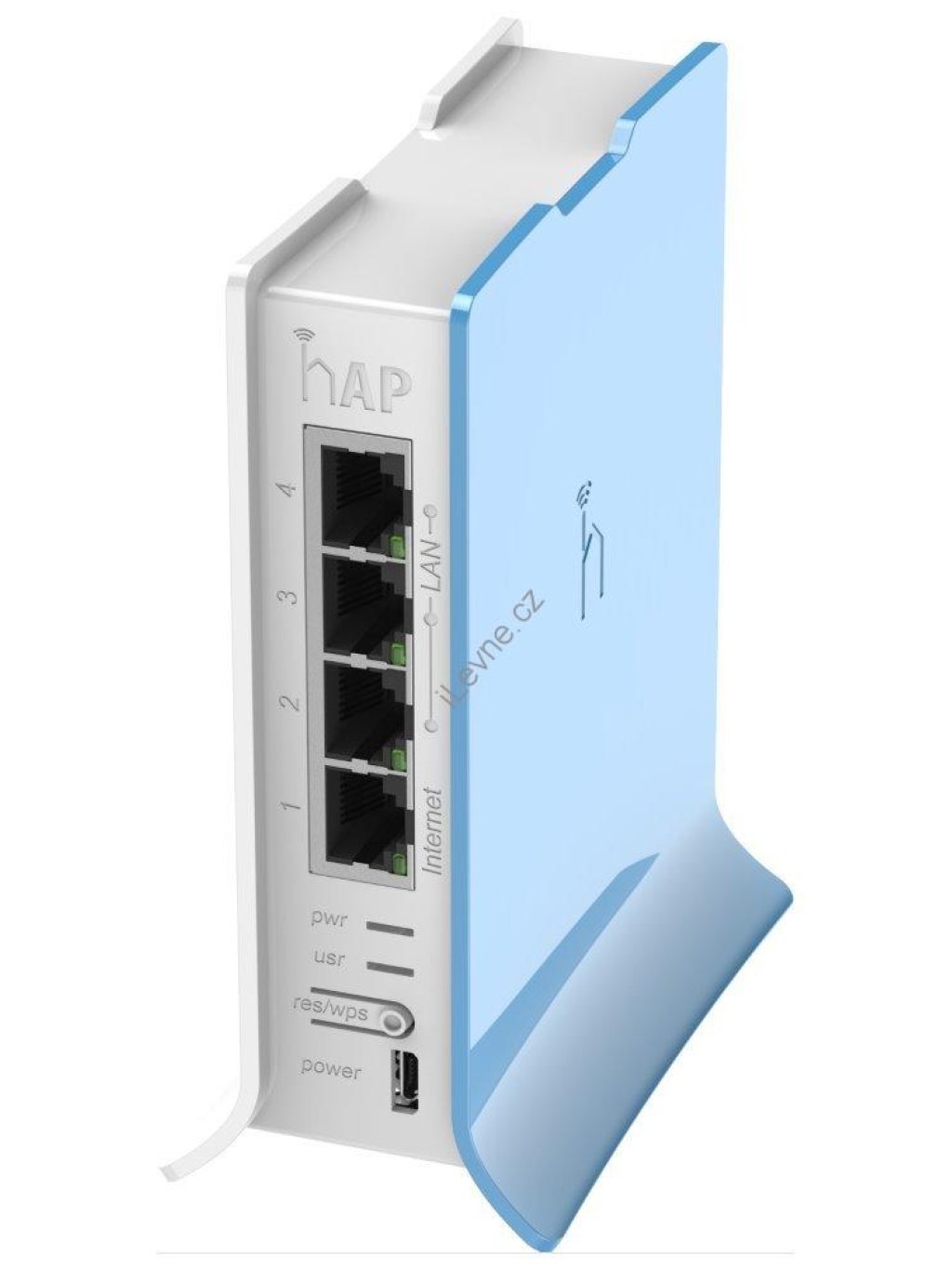 MikroTik RouterBOARD RB941-2nD-TC, hAP-Lite, 650Mhz CPU, 32MB RAM, 4xLAN, 2.4Ghz 802b/g/n, ROS L4, case, PSU
