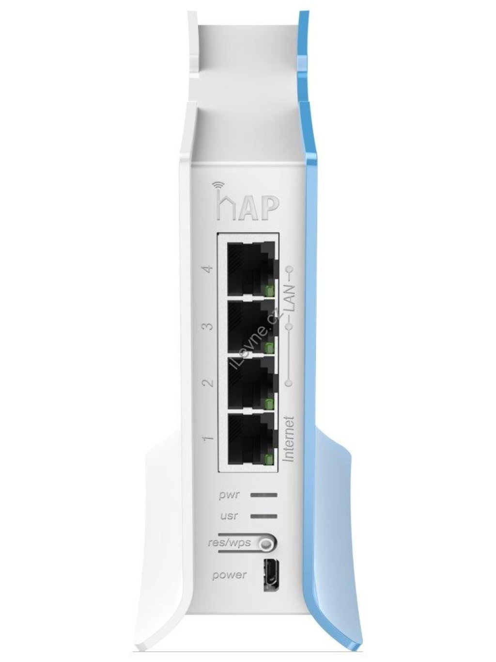 MikroTik RouterBOARD RB941-2nD-TC, hAP-Lite, 650Mhz CPU, 32MB RAM, 4xLAN, 2.4Ghz 802b/g/n, ROS L4, case, PSU