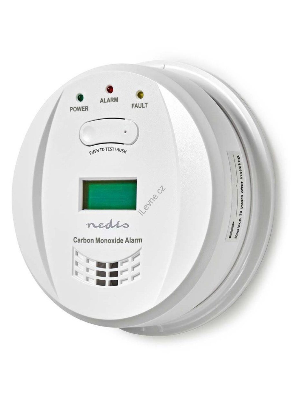 NEDIS detektor oxidu uhelnatého/ EN 50291/ hlasitost 85 dB/ 2x AA/ životnost až 5 let/ bílý
