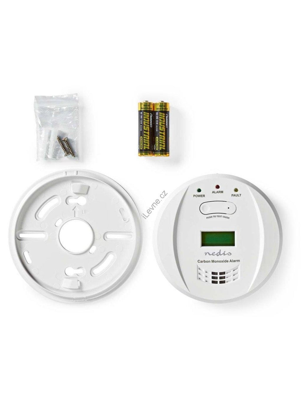 NEDIS detektor oxidu uhelnatého/ EN 50291/ hlasitost 85 dB/ 2x AA/ životnost až 5 let/ bílý