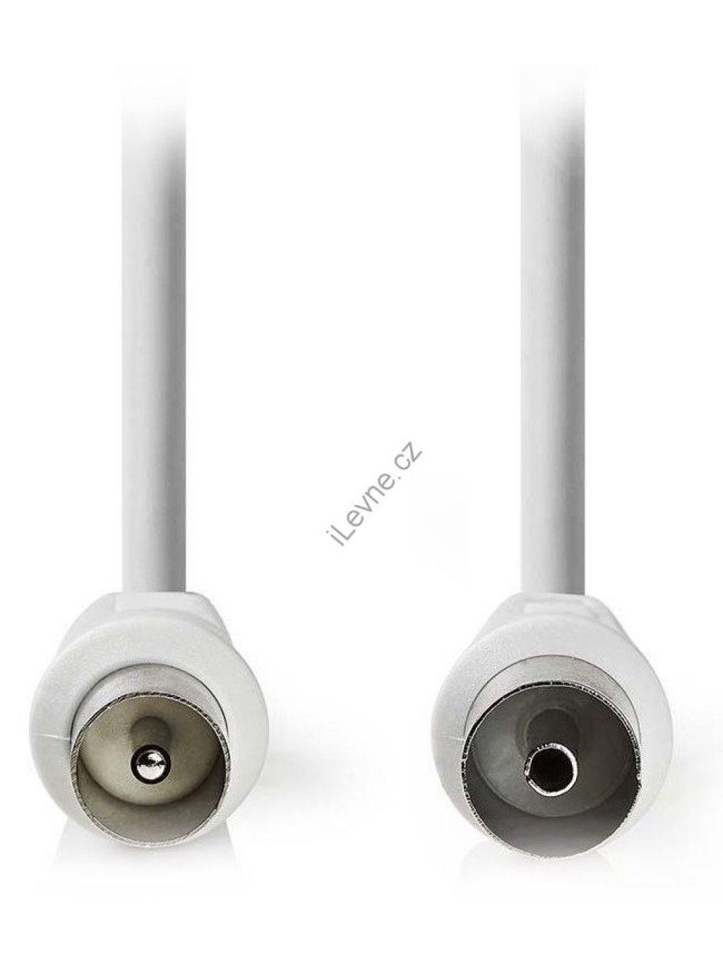 NEDIS koaxiální anténní kabel/ koaxiální zástrčka - koaxiální zásuvka/ bílý/ 10m