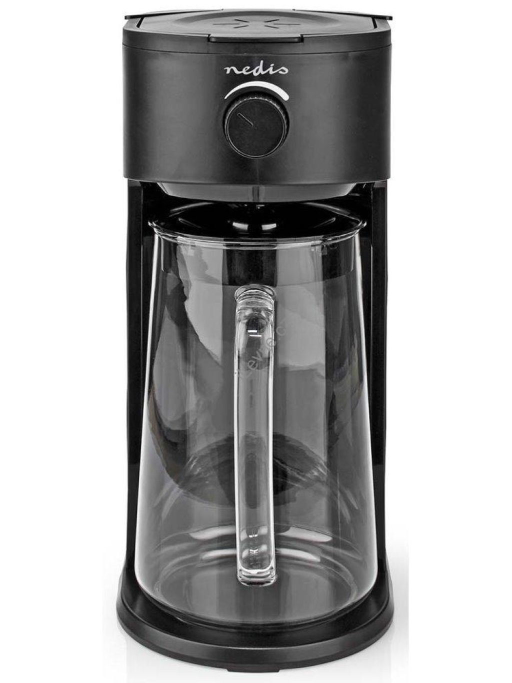 NEDIS přístroj na přípravu ledové kávy a ledového čaje/ kávový filtr/ objem 2.5 l/ 6 šálků/ černý