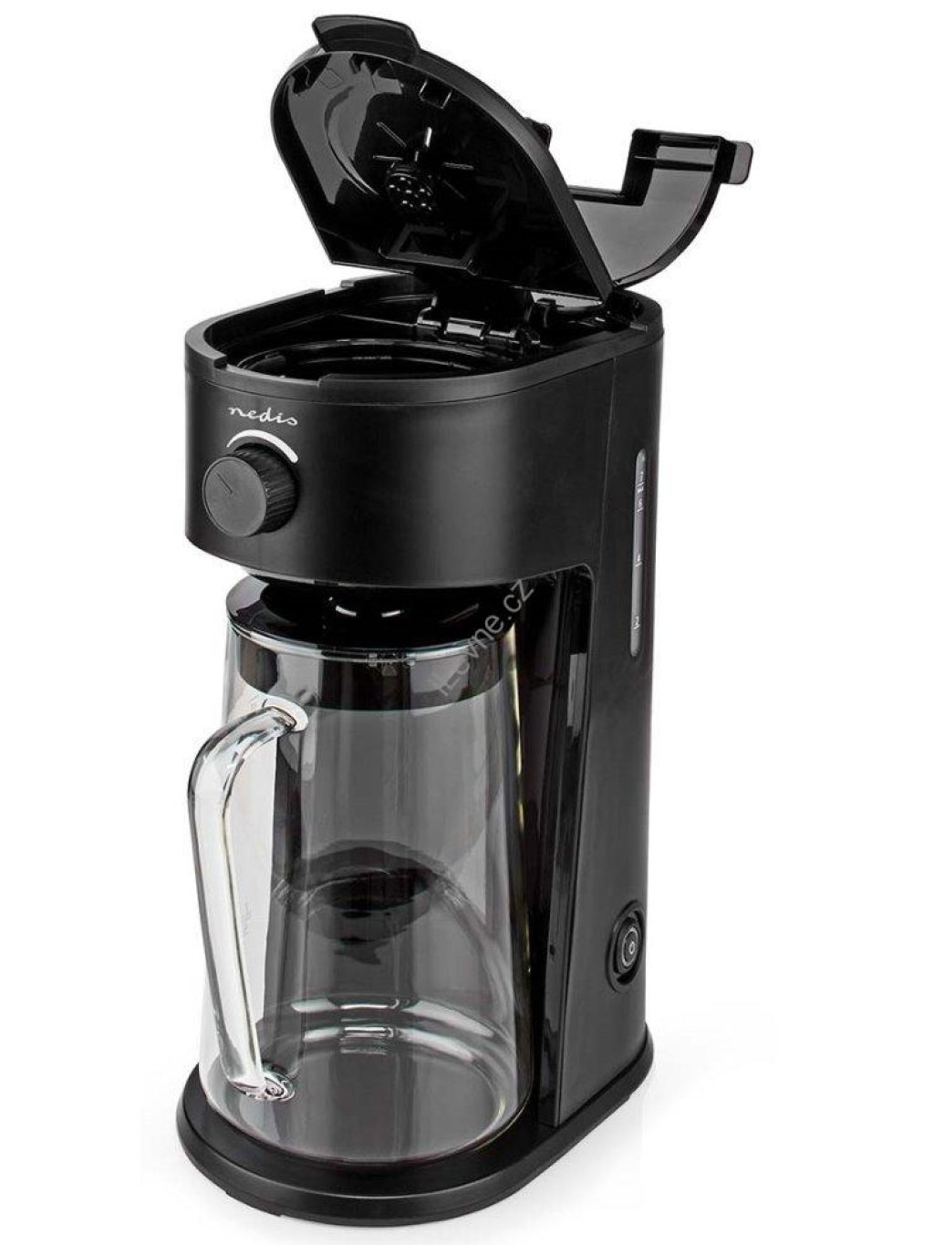 NEDIS přístroj na přípravu ledové kávy a ledového čaje/ kávový filtr/ objem 2.5 l/ 6 šálků/ černý