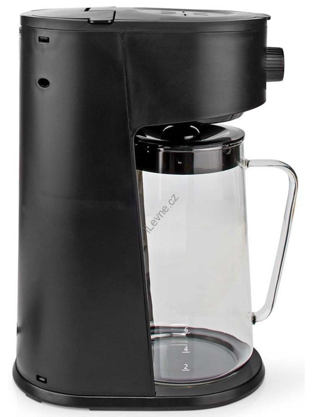 NEDIS přístroj na přípravu ledové kávy a ledového čaje/ kávový filtr/ objem 2.5 l/ 6 šálků/ černý