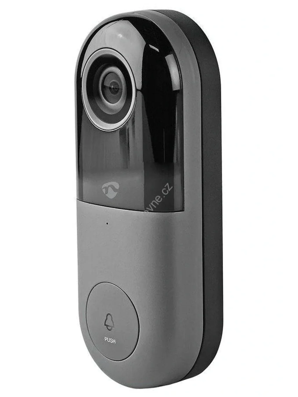 NEDIS Wi-Fi chytrý domovní zvonek s kamerou/ 1280x720/ 1Mpx/ IP53/ ovládání pomocí aplikace/ microSD Slot/ šedý