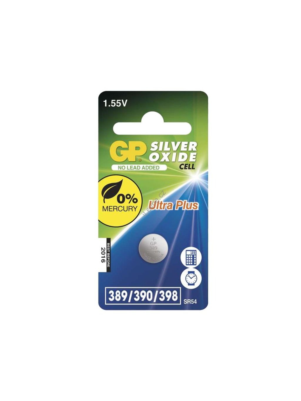 Nenabíjecí knoflíková baterie 389 GP Silver Oxide 1ks Blistr