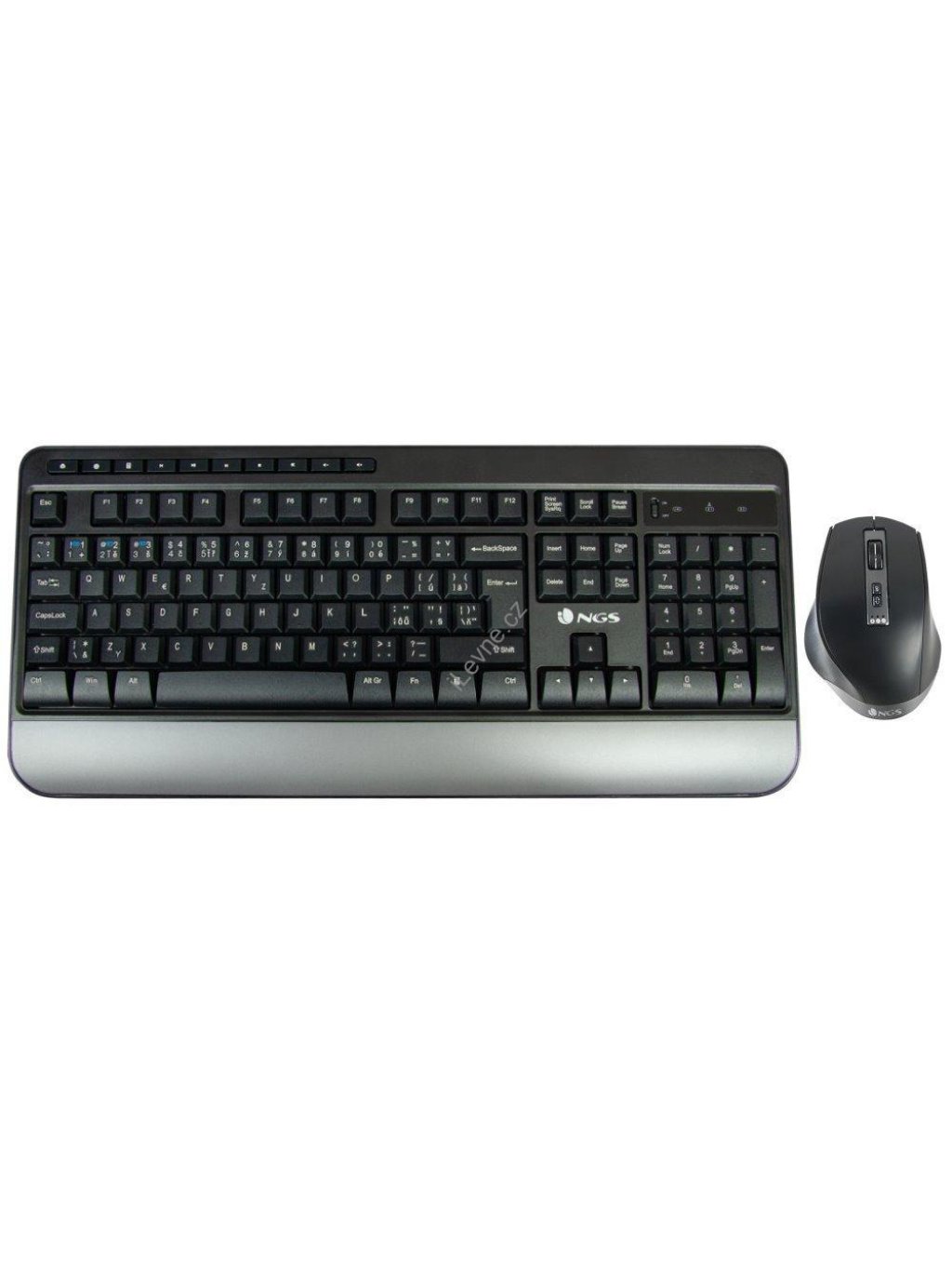 NGS SPELL KIT/ Bezdrátový set/ Klávesnice,myš/ USB/ USB-C/ BT/ černá/ CZ+SK layout