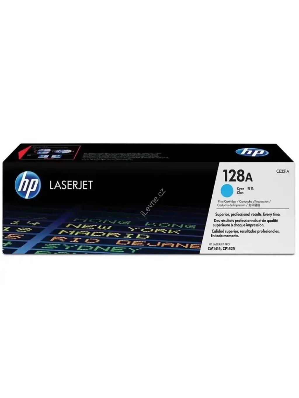 Originální HP tisková kazeta azurová, CE321A