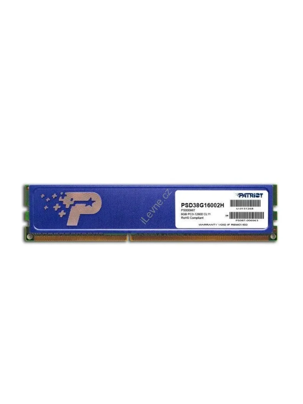 PATRIOT Signature 8GB DDR3 1600MHz / DIMM / CL11 / SL PC3-12800 / Heat shield