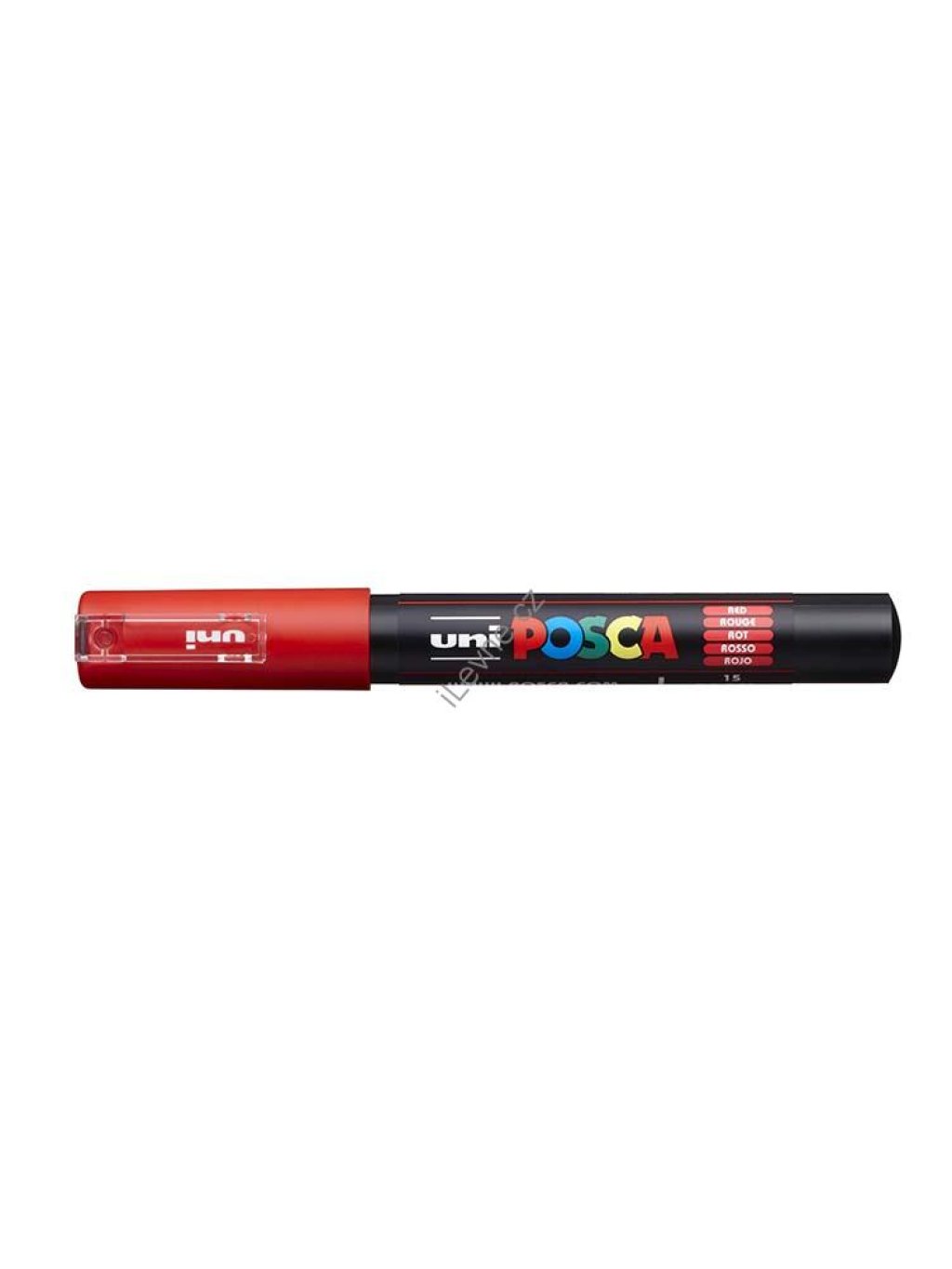 PC-1M akrylový popisovač Posca, 0,7 mm, červený (15)
