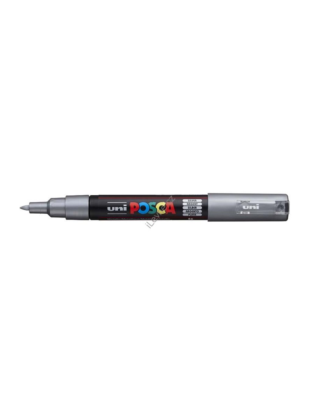 PC-1M akrylový popisovač Posca, 0,7 mm, stříbrný (26)