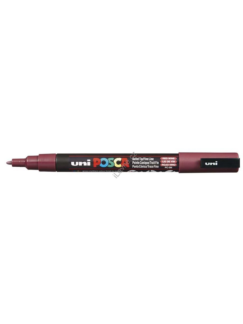 PC-3M akrylový popisovač Posca, 0,9-1,3 mm, bordó (60)