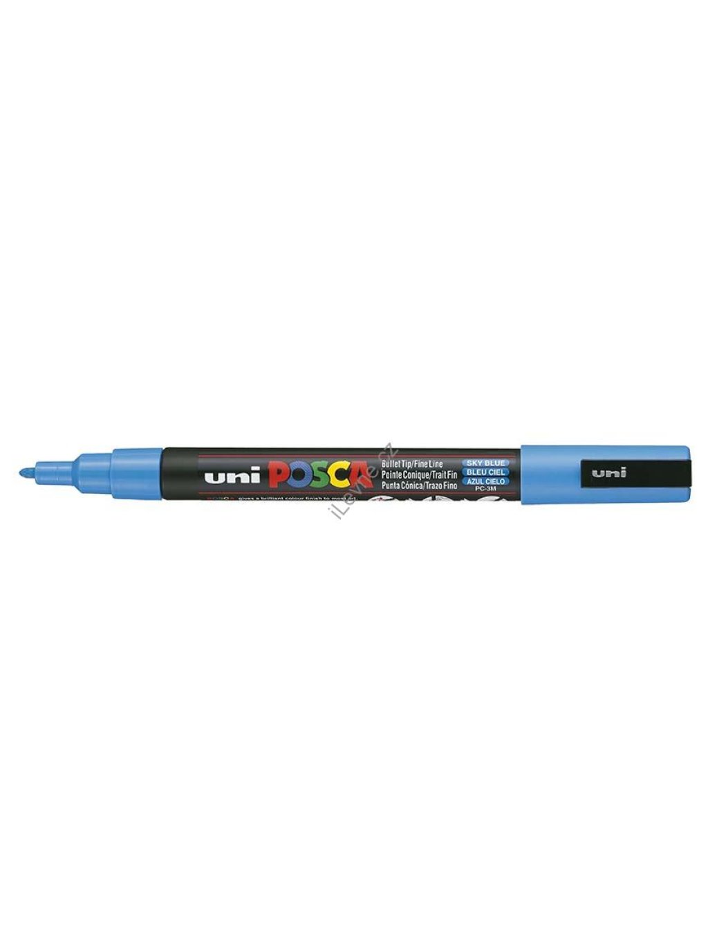 PC-3M akrylový popisovač Posca, 0,9-1,3 mm, nebesky modrý (48)