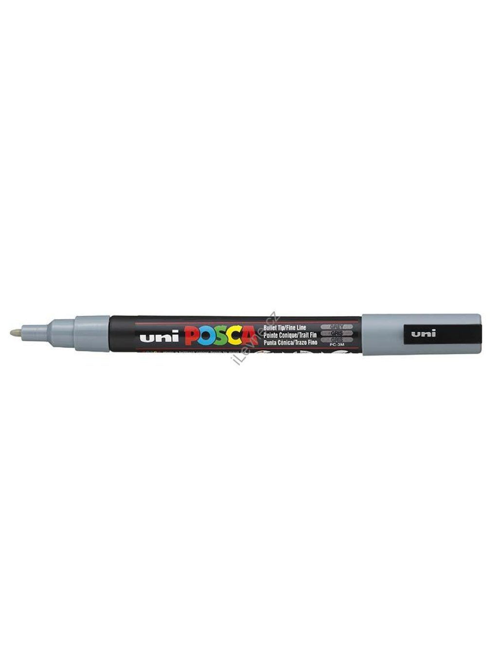 PC-3M akrylový popisovač Posca, 0,9-1,3 mm, šedý (37)