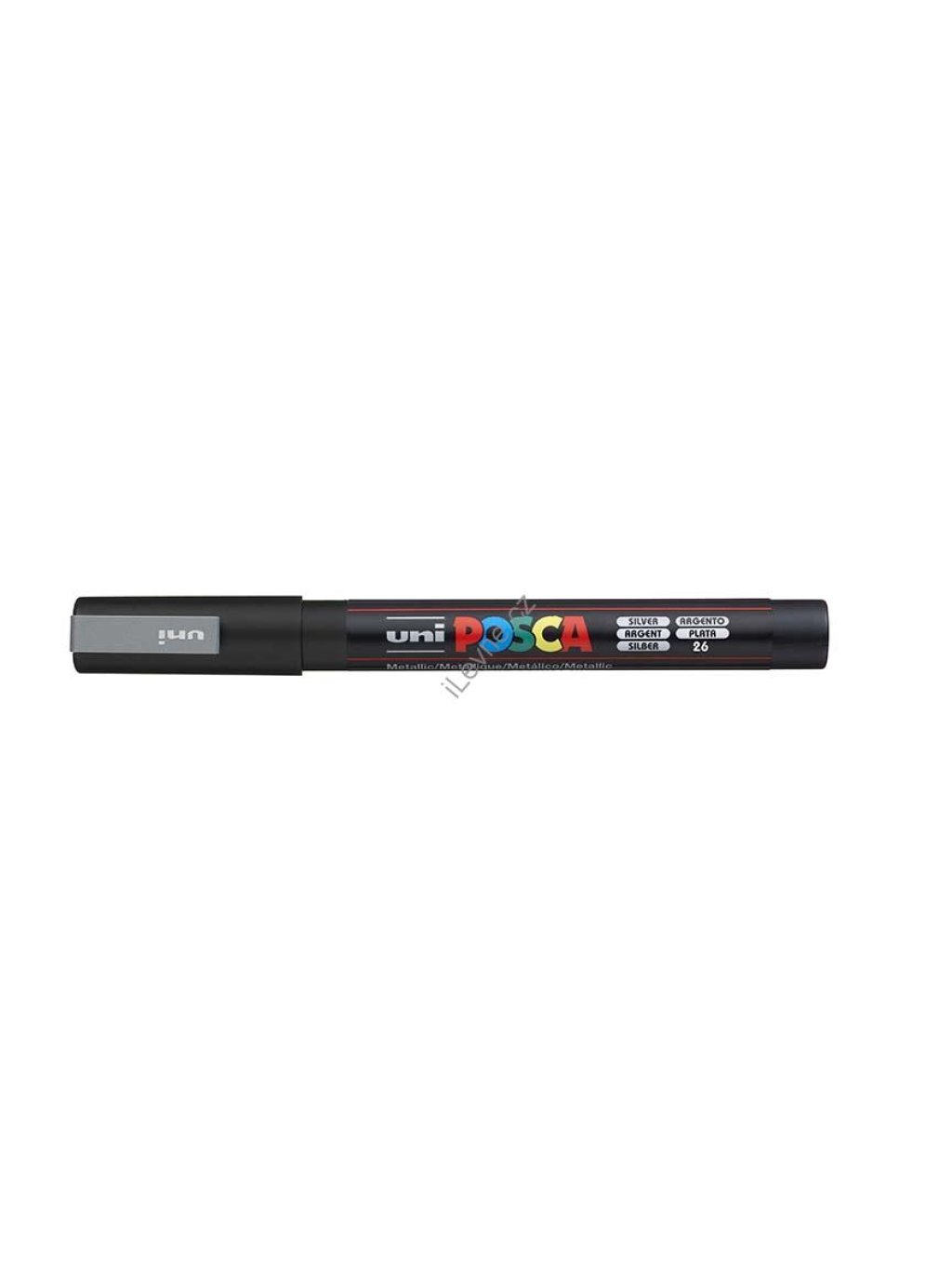 PC-3M akrylový popisovač Posca, 0,9-1,3 mm, stříbrný (26)