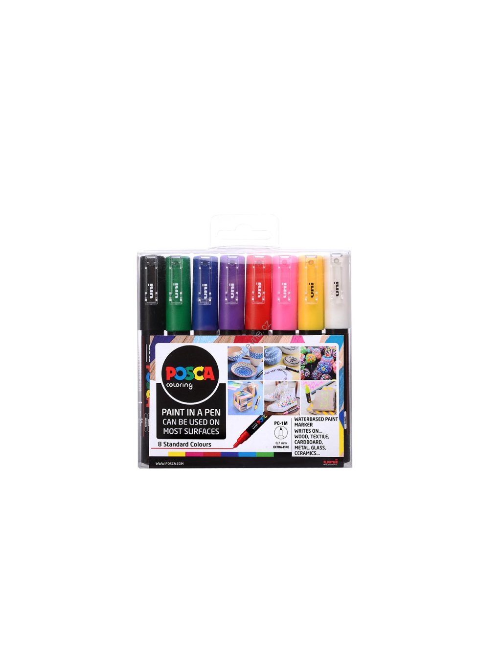 Posca sada popisovačů PC-1M, 0,7 - 1 mm, mix barev (8ks)