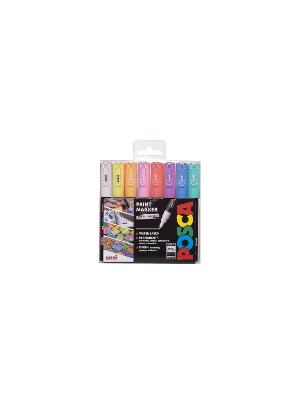 Posca sada popisovačů PC-1M, 0,7 - 1 mm, pastelové barvy (8 ks)