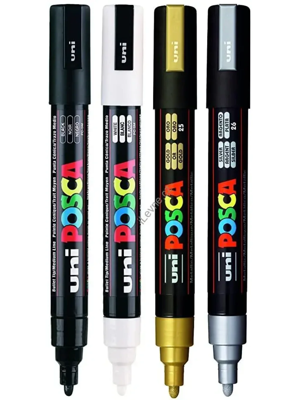Posca sada popisovačů PC-5M, 1,8 - 2,5 mm, mix barev (4 ks)
