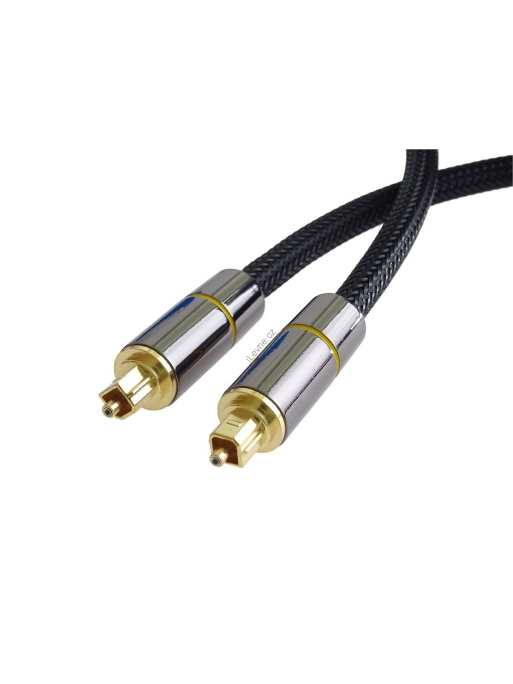 PremiumCord Optický audio kabel Toslink, OD:7mm, Gold-metal design + Nylon 3m