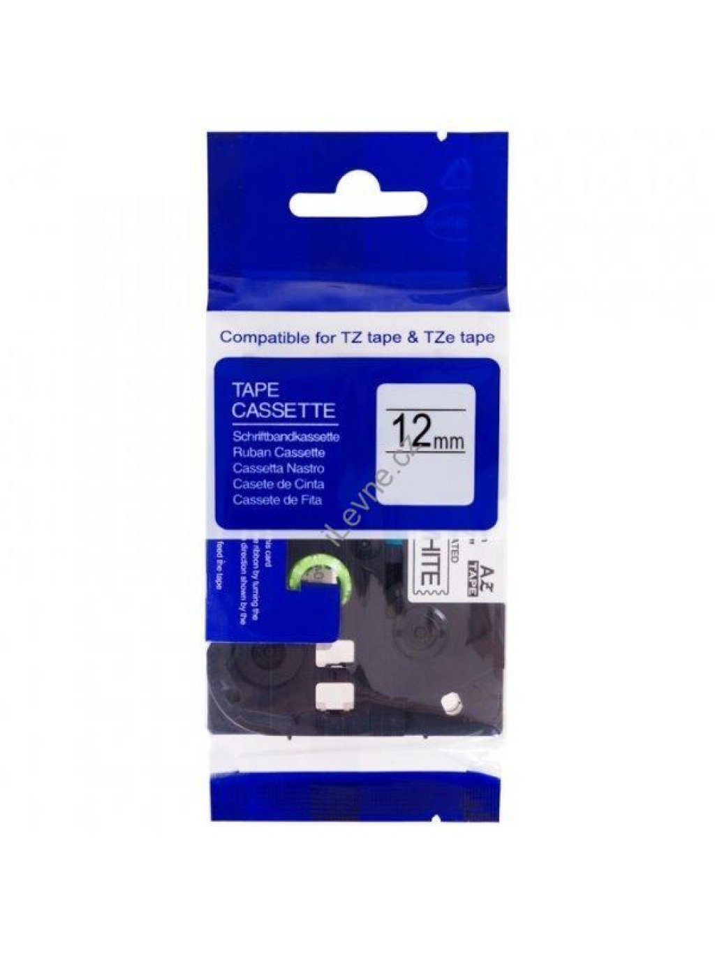PRINTLINE kompatibilní páska s Brother HSe-231, 12mm, černý tisk/ bílý podklad, bužírka