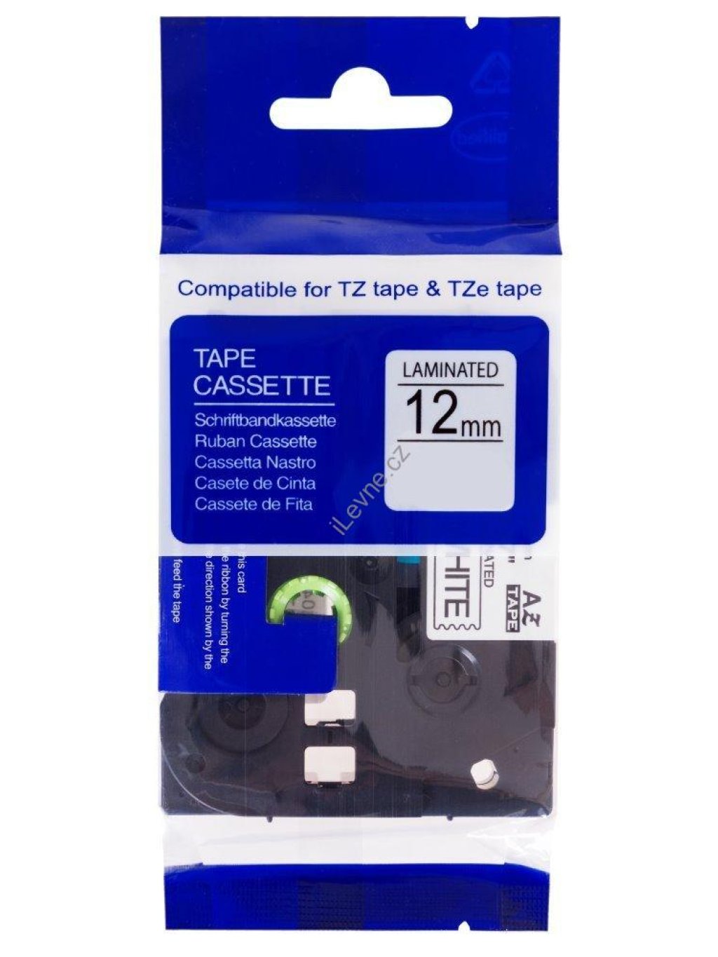 PRINTLINE kompatibilní páska s Brother TZE-132, 12mm, červený tisk/průsvitný podklad