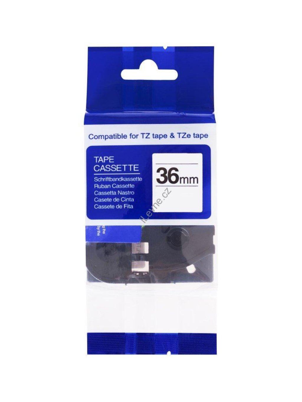 PRINTLINE kompatibilní páska s Brother TZE-FX661,36mm,černý tisk/žlutý podklad, flexibilní