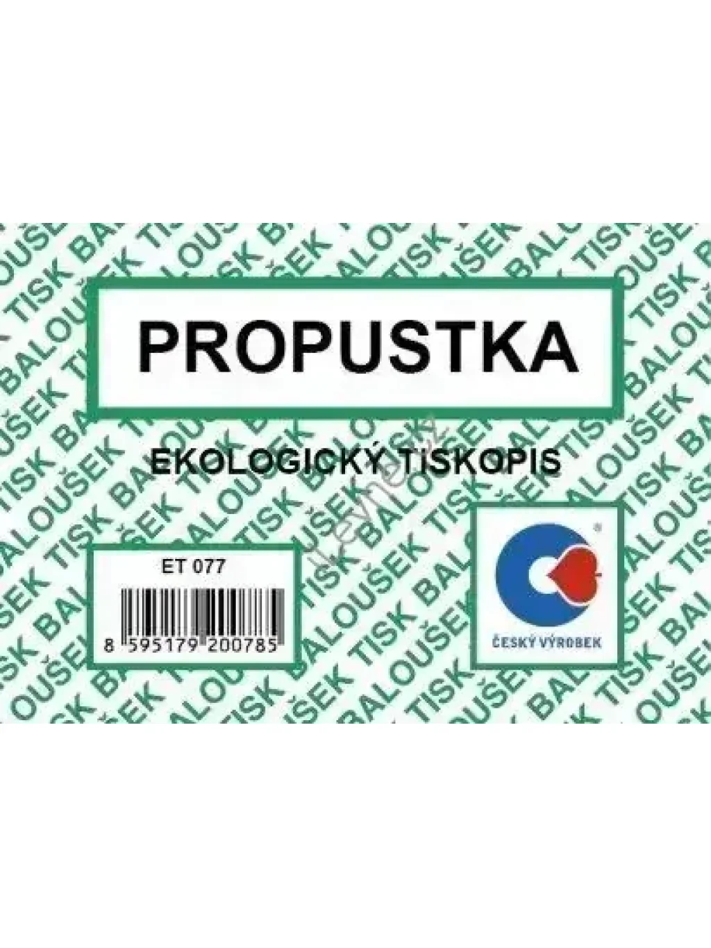 Propustka formát A7, 50 listů