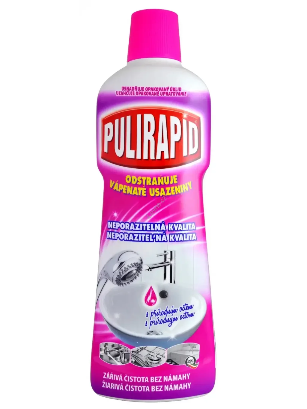 Pulirapid Aceto, tekutý čistič na vodní kámen a rez, 0.75 l