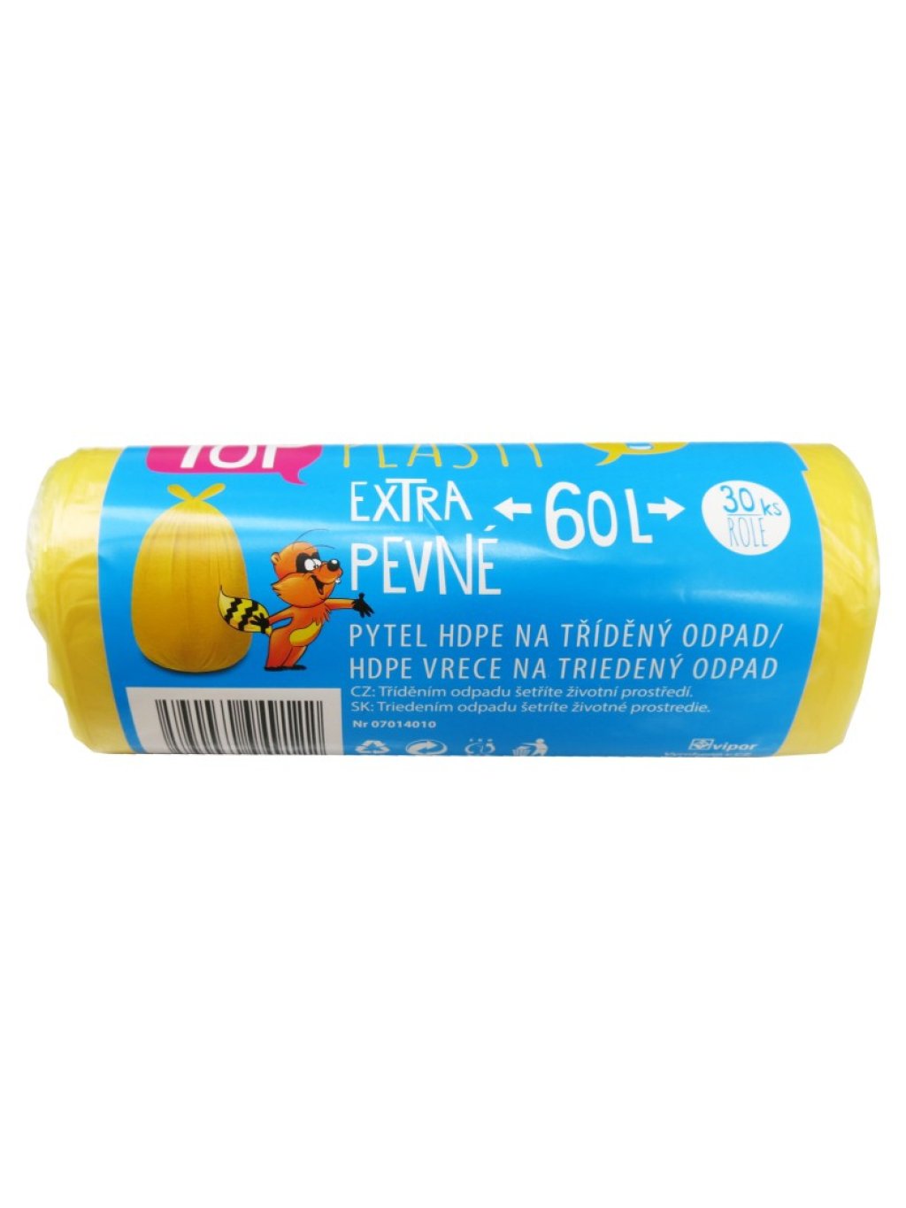 Pytel HDPE na tříděný odpad 60L, 30ks PLASTY žlutý
